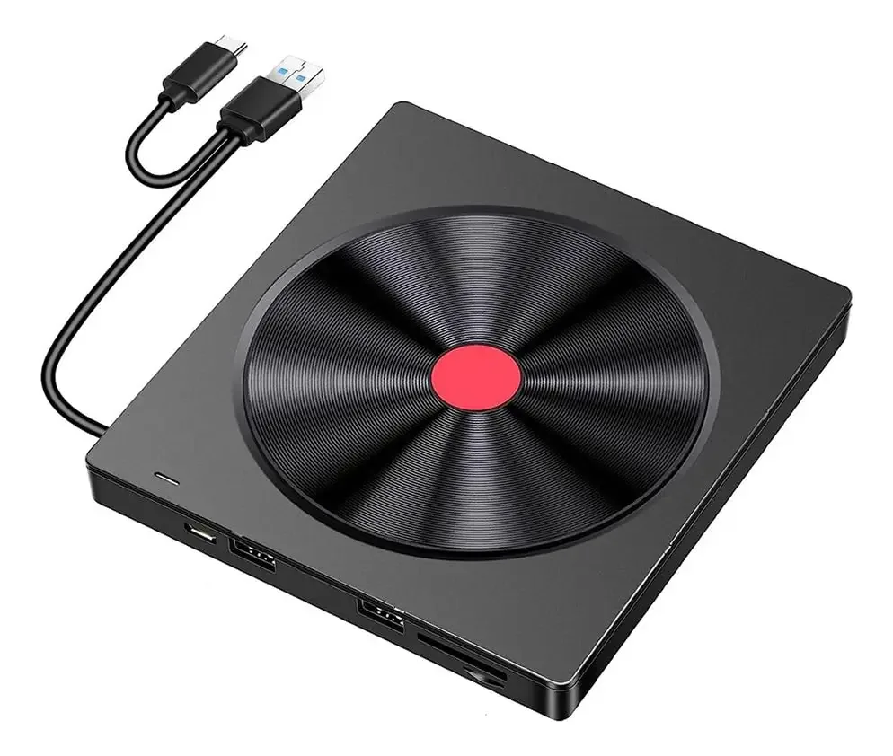 Dewedrt - Disco de Filme USB, Leitor de DVD, Cartão de Memória Legível, Multifuncional (ABS, 1 Unidade)
