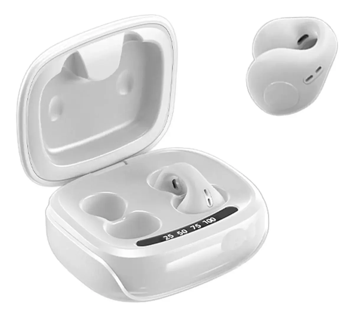 Fones de ouvido sem fio Tkowtb Fones de ouvido de condução óssea Clip In Fones de ouvido abertos Fones de ouvido de condução óssea para andar de bicicleta e correr Work-c