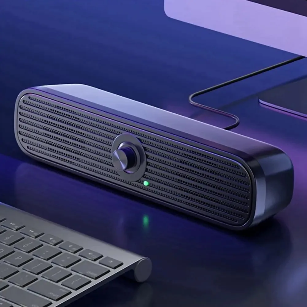 Tesrgre Alto-falantes para Computador, Caixas de Som Combinadas, Mini Alto-falantes Longos com Alimentação USB, Caixas de Som de Mesa com Subwoofer