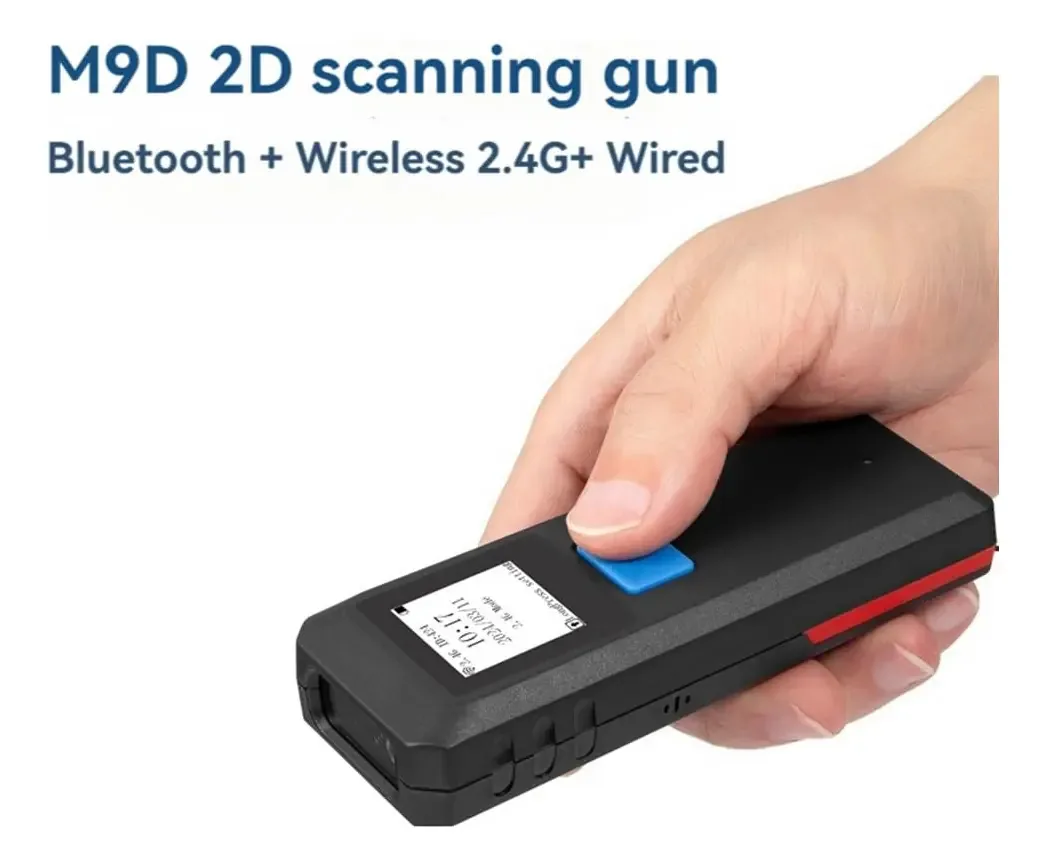 Tkowtb Scanner de Código QR Sem Fio Scanner Portátil de Código de Barras Bluetooth Código de Barras Warehouse Express Scanner de Código de Barras M9d 1d 2d