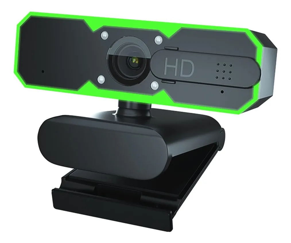 Microfone de webcam Tkowtb Refill Light Câmera USB para jogos Computador de 60 Fps Webcam multifuncional 1080p