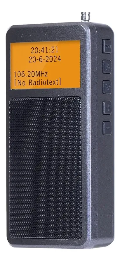 Bixuej Mini Rádio Portátil Bluetooth Rádios Estéreo FM Alto-falante Bluetooth Sem Fio com Relógio Despertador