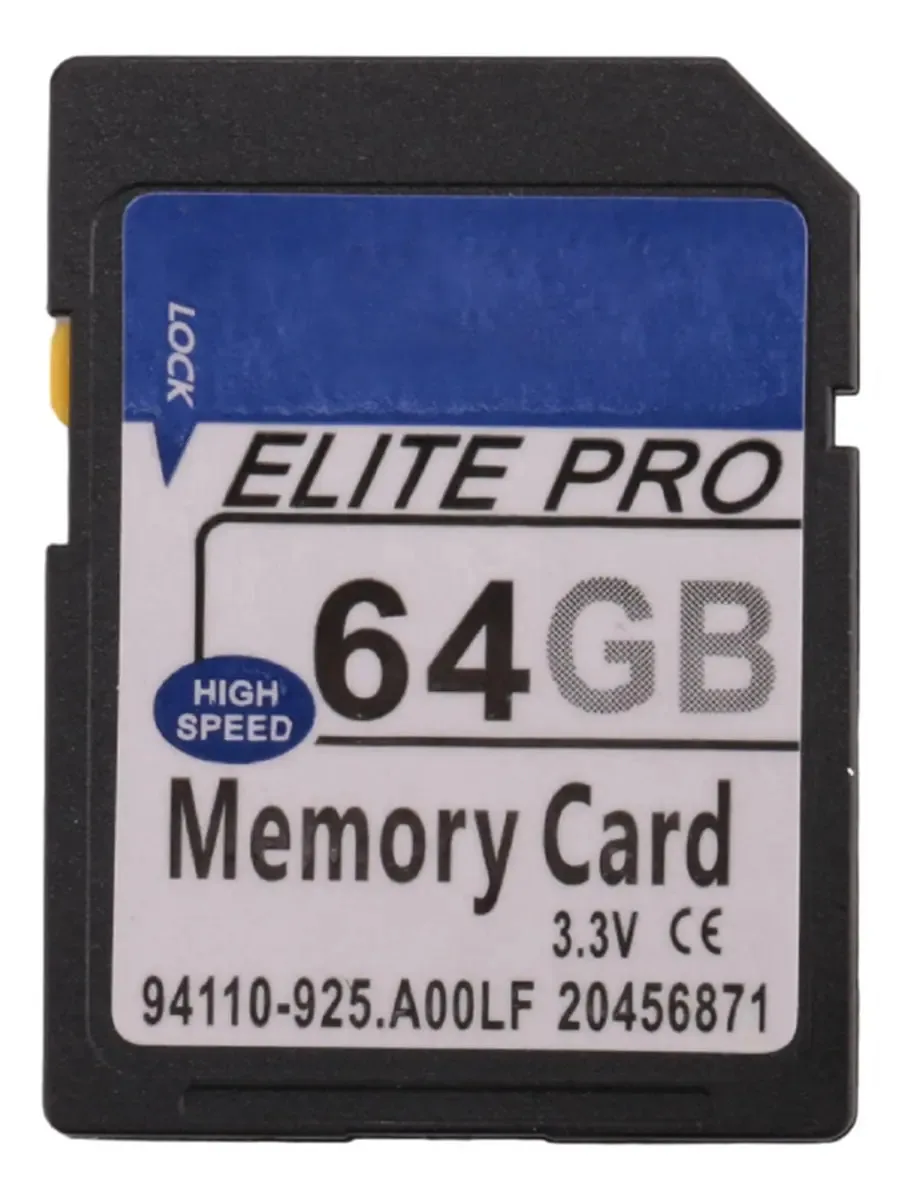 Cartão de memória Tkowtb Cartão SD compatível com navegação, escrita de código, alteração de alta velocidade, navegação Cid, mapa GPS apenas uma vez (64g)