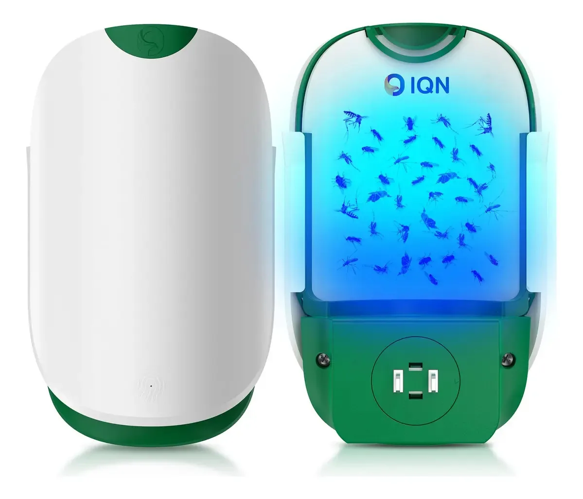 Lâmpada de mosquito Fly Trap plugável verde