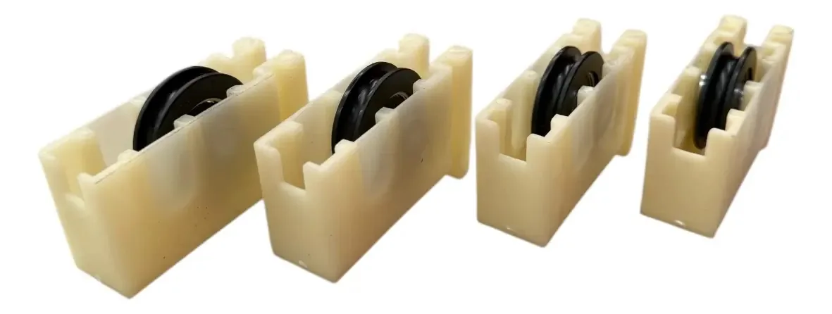 Carrinho de mão de montagem de nylon de 4 peças e 7 cm
