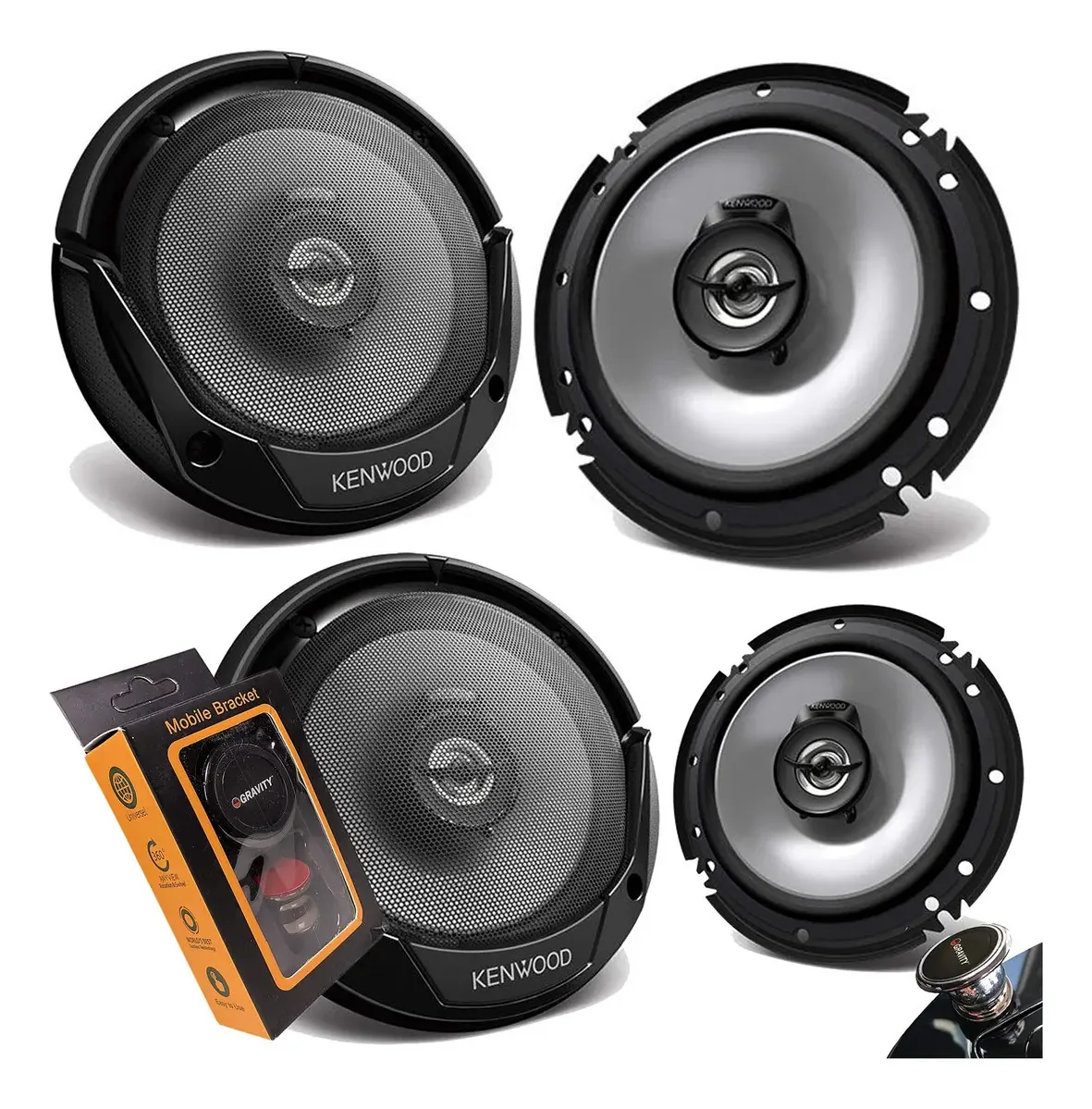 Kenwood Alto-falantes Coaxiais 6.5" 2 Vias 4 Alto-falantes