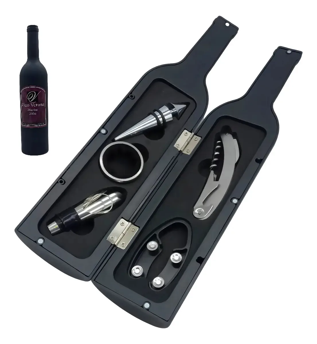 Conjunto de vinho Conjunto de acessórios de vinho em forma de garrafa