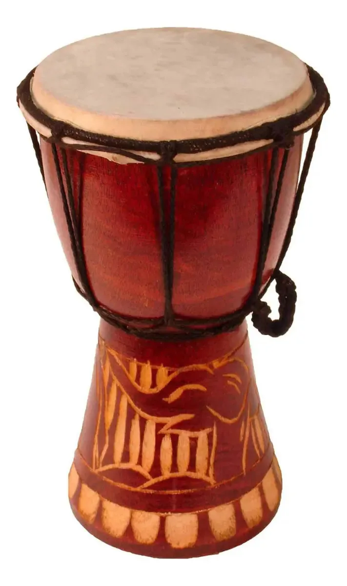 Bongo esculpido em tambor Djembe, música de inspiração africana, tambor