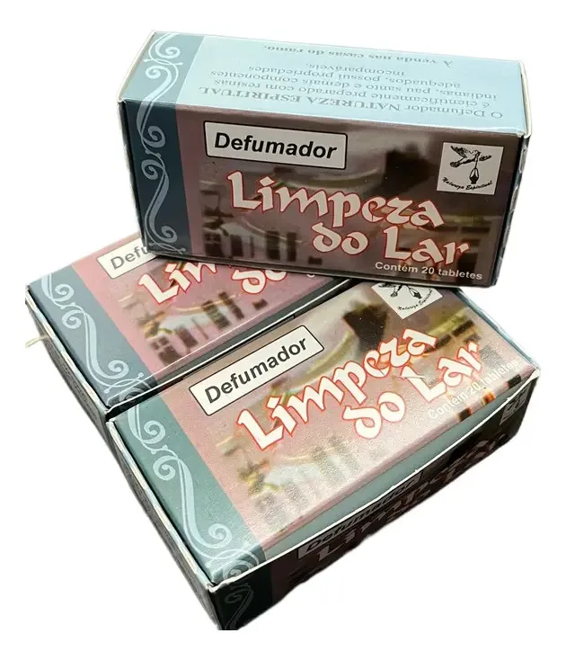 Kit 3 Caixas Defumador Incenso Tijolinho Natureza Espiritual Limpeza Do Lar