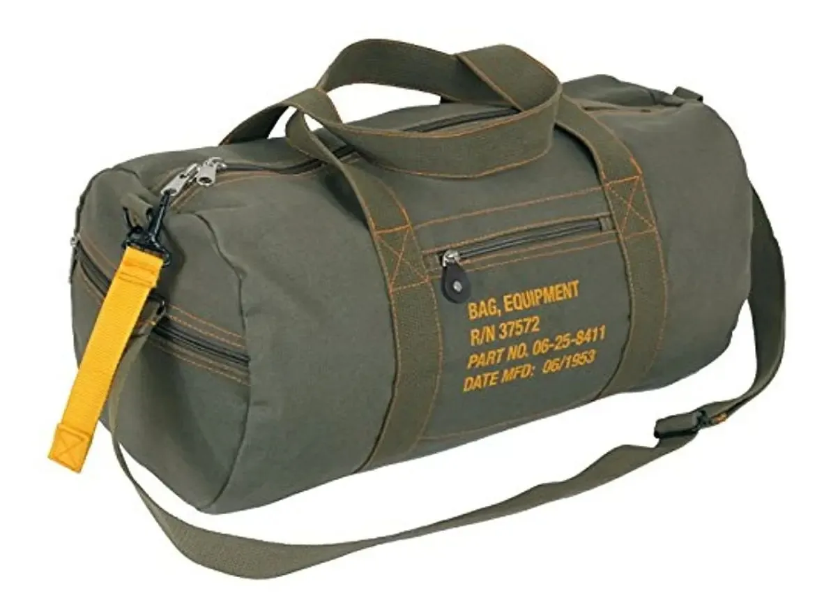 Bolsa de equipamento de lona Rothco, verde oliva