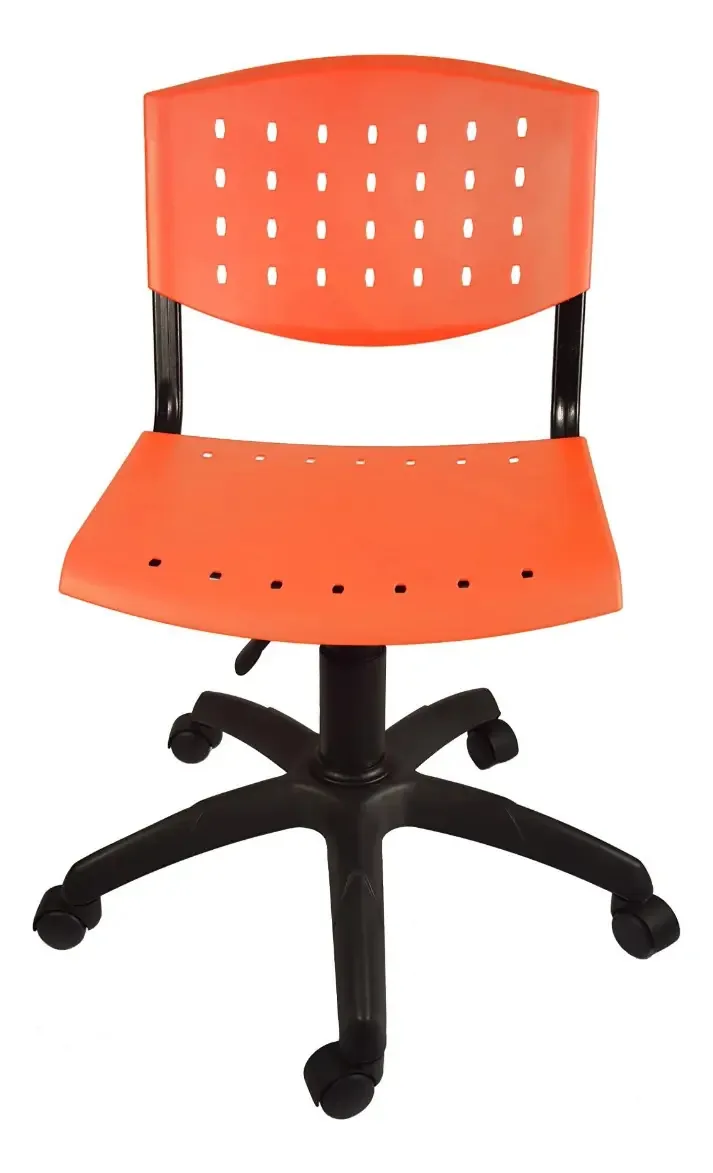 Cadeira cirúrgica giratória para PC, mesa de escritório ajustável, cor laranja