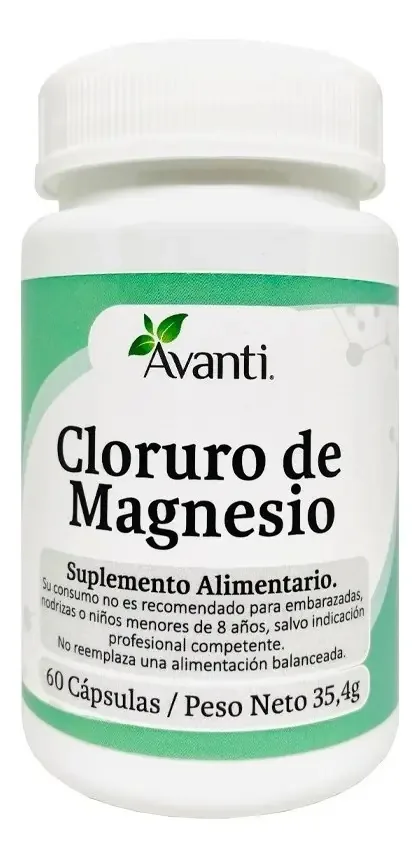 Cloreto de magnésio, 60 cápsulas vegetais