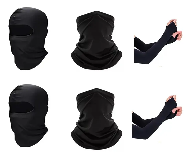 6 peças de balaclava de dois estilos, balaclava tática militar, bandana, motocicleta, esporte, sol