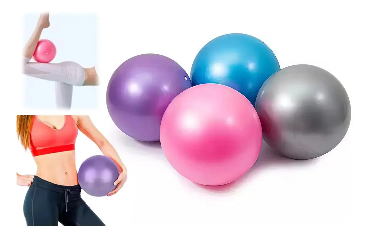 4 bolas de fitness, ioga e fitness para condicionamento, 25 cm, colorida, multicolorida
