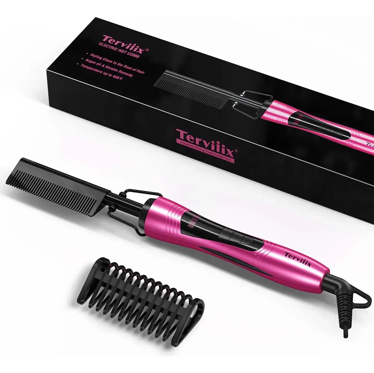 Pentes de pressão elétricos Terviiix Hot Comb para cabelos novos
