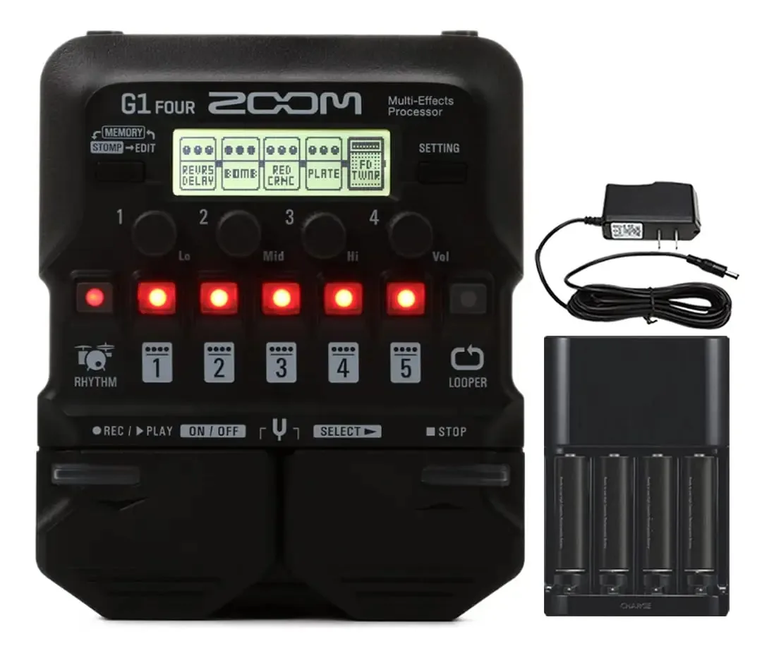 Teds Electronics Pedaleira Efeitos Bateria e Fonte