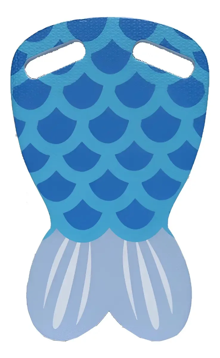 Prancha de natação infantil de espuma Blue Mermaid Design com alças de 35 kg