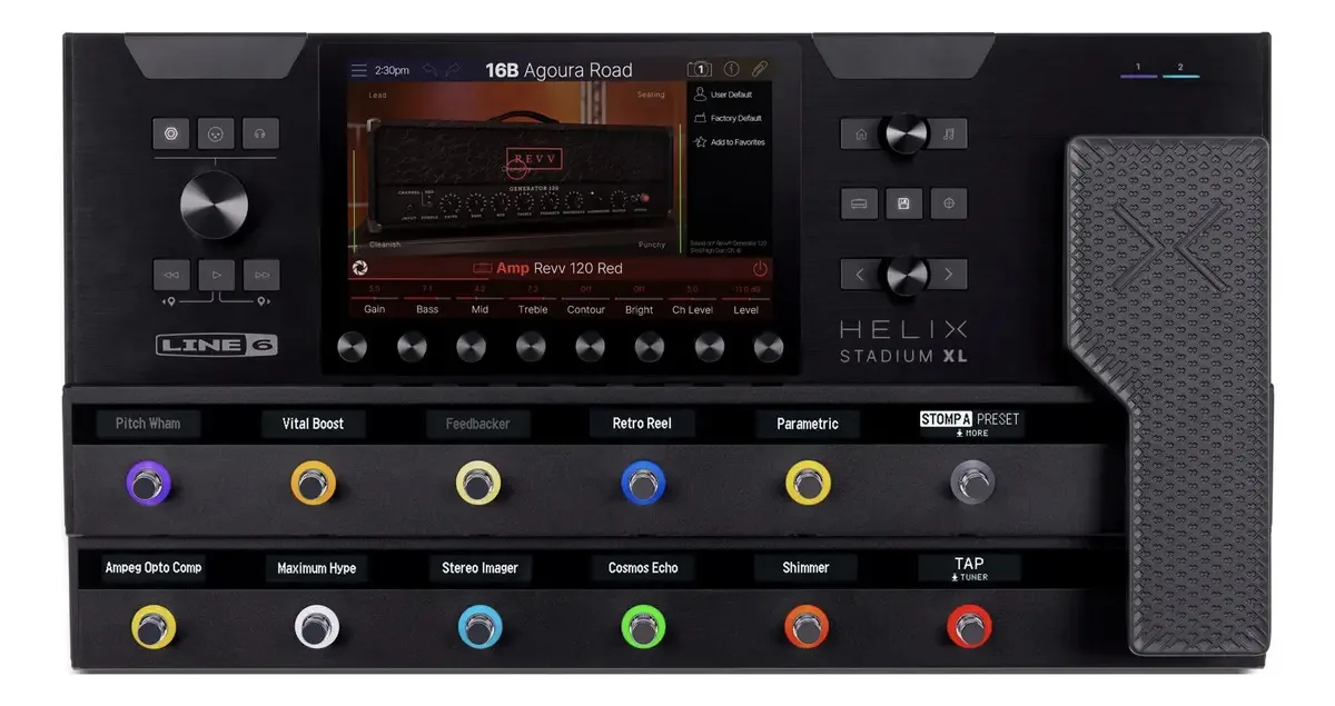 Line 6 Helix Stadium Xl Floor Multi-efeitos Guitarra Amps Preto