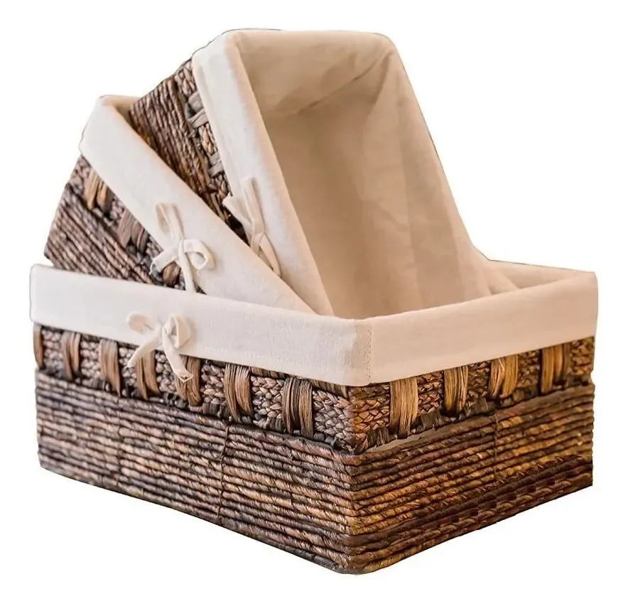 Cesta de armazenamento e milho tecida à mão Kingwillow J