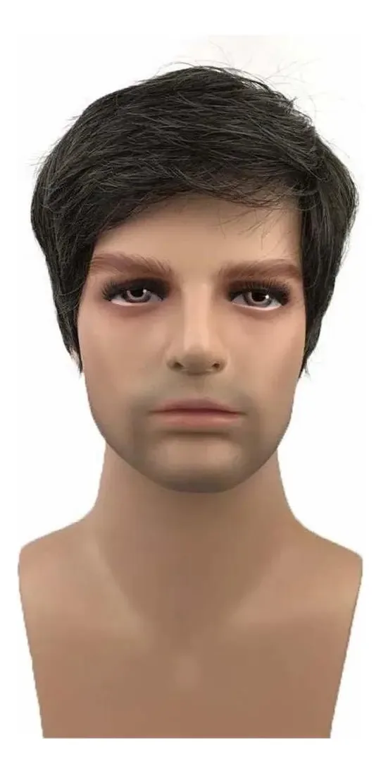 Perucas naturais masculinas sintéticas Aimole Body Wave