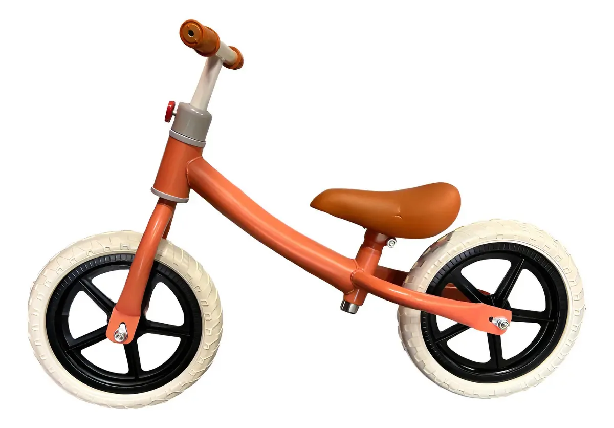 Bicicleta de equilíbrio infantil vintage rosa