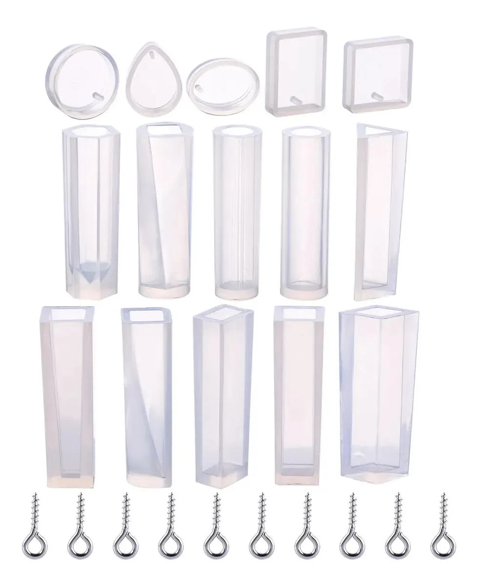 Moldes de resina de silicone Tecunite 15 para pendentes J