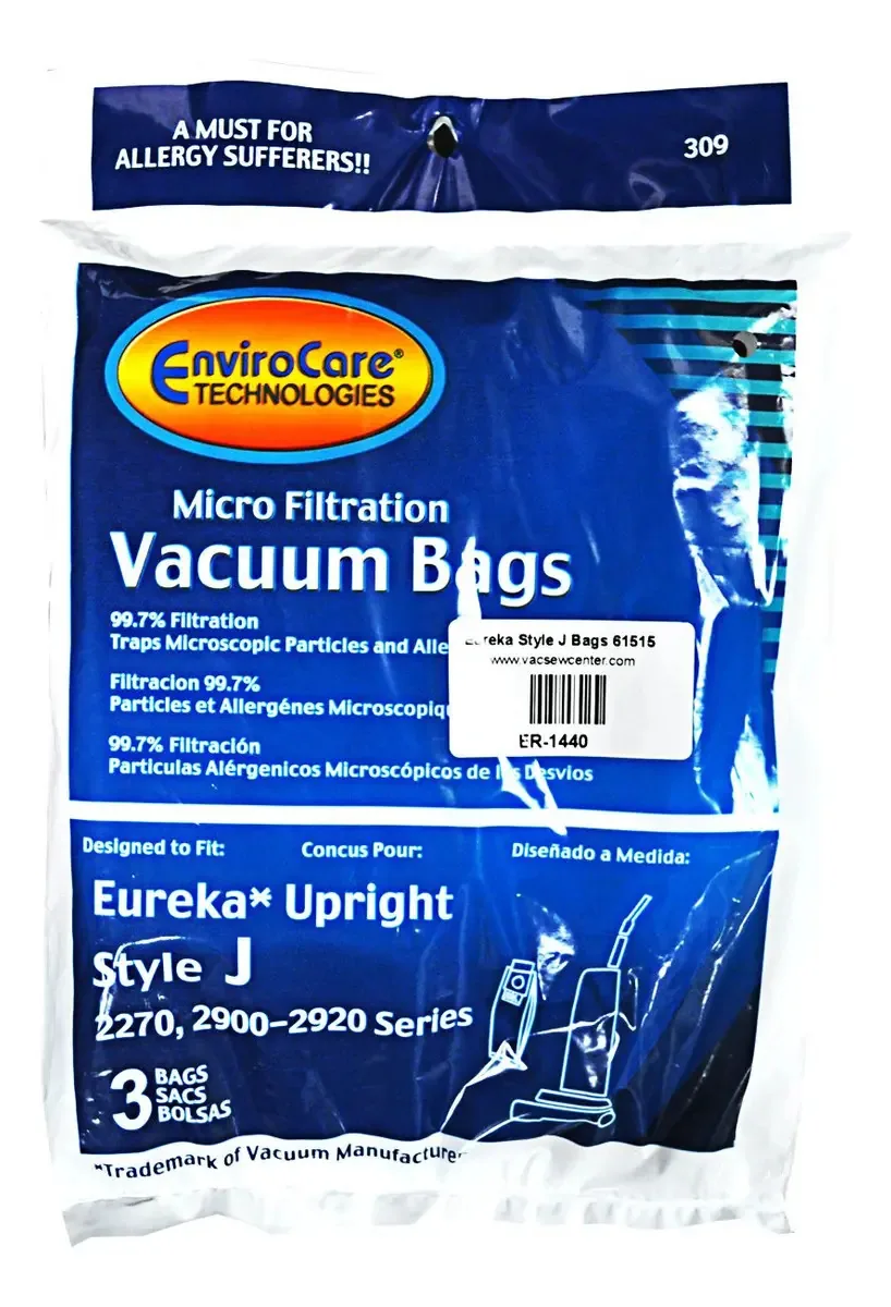 Sacos de Substituição Estilo J Para Aspiradores Eureka Vertical