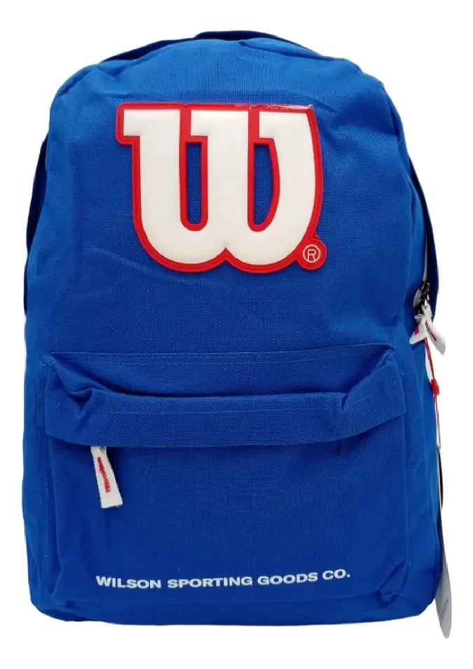 Mochila escolar unissex Wilson Glasgow Mochila escolar, cor azul, design de tecido liso