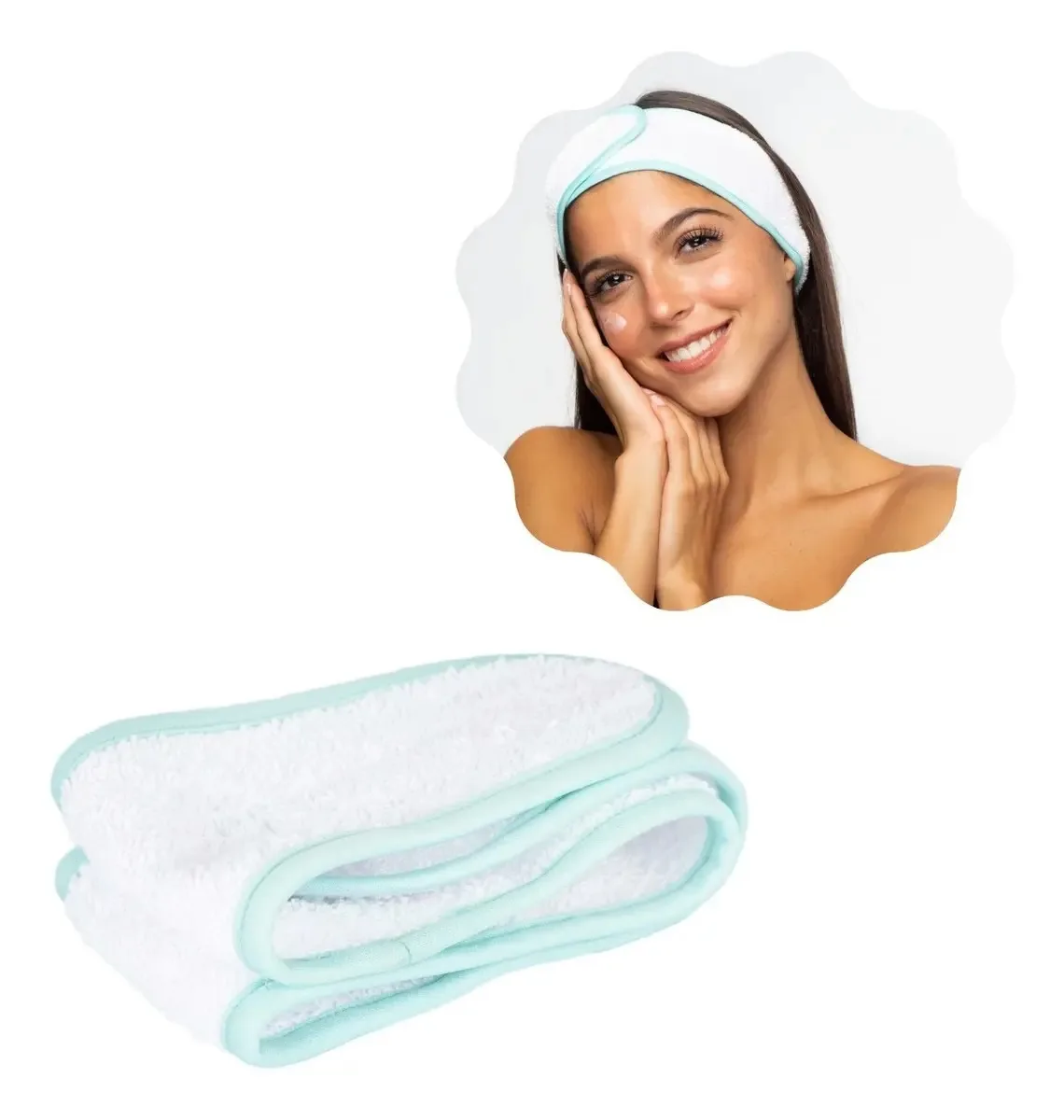 Banda facial com escova facial incluída no spa, tratamentos faciais de cores variáveis