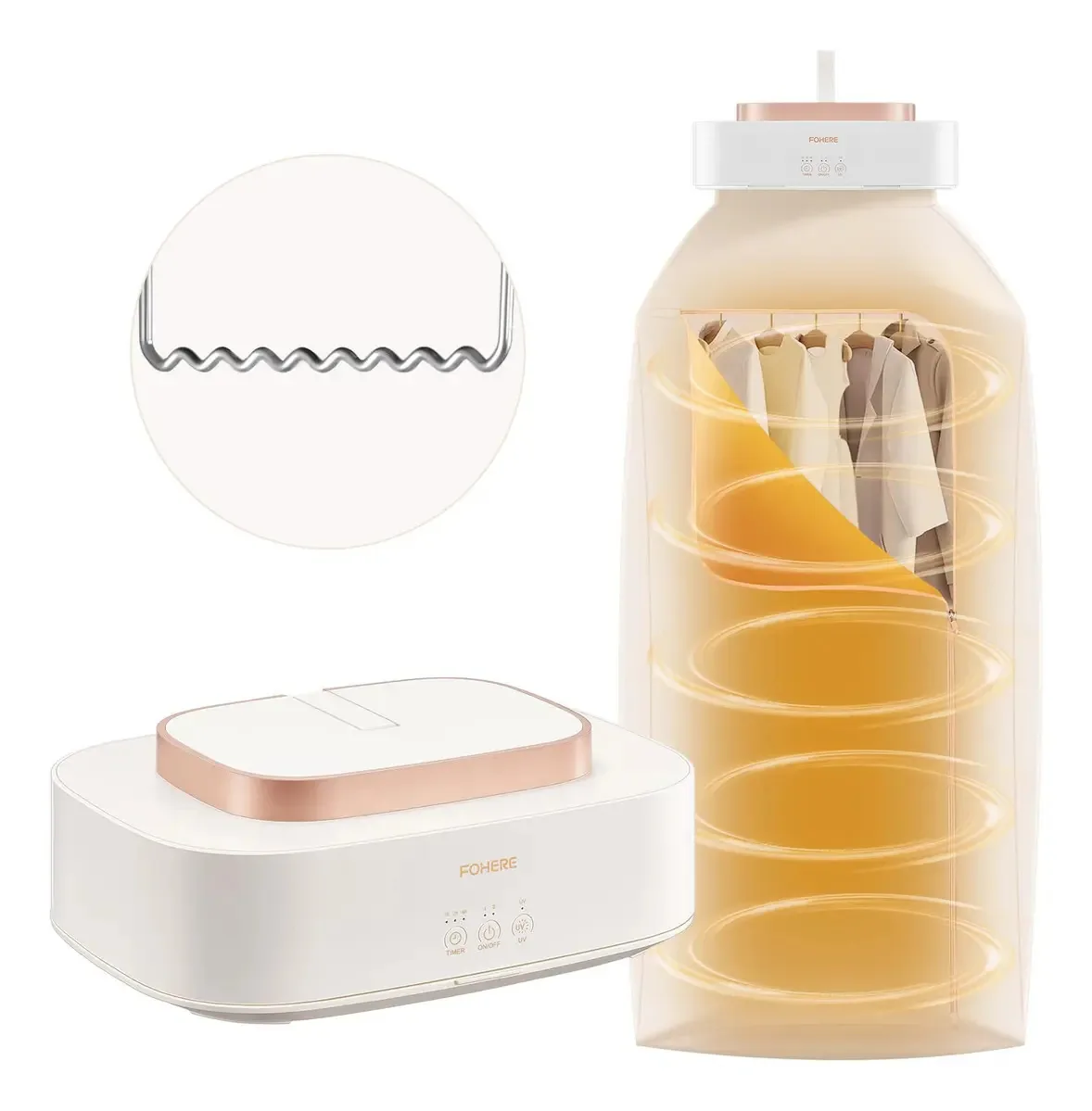 Mini secador portátil com temporizador para viagens 220v