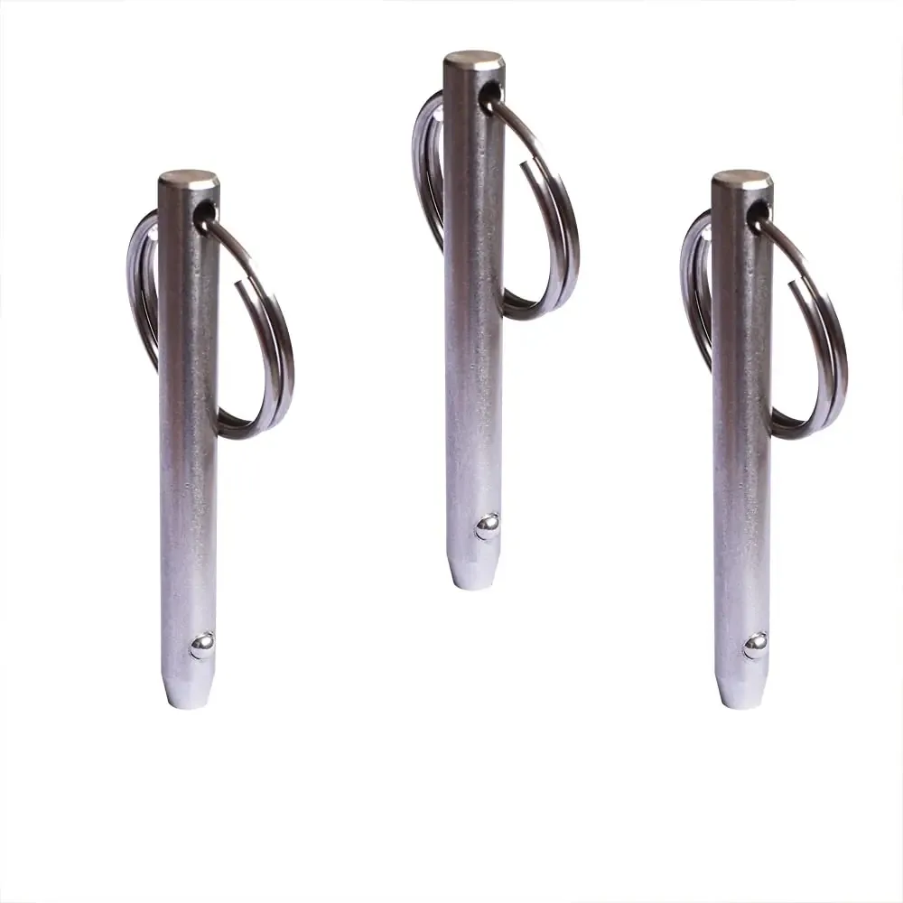 Pirhosigma 3 Pinos de Liberação Rápida de 5/16 Polegadas de Diâmetro de Aço Inoxidável 316 Comprimento Utilizável: 57 Mm Comprimento Total 3.15 Polegadas (80 Mm) Para Acessórios Marinhos Bimini Top