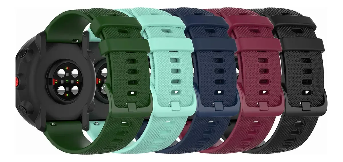 Pulseiras de reposição Chofit compatíveis com pulseiras S nas cores verde, azul-petróleo, azul marinho, vermelho, preto