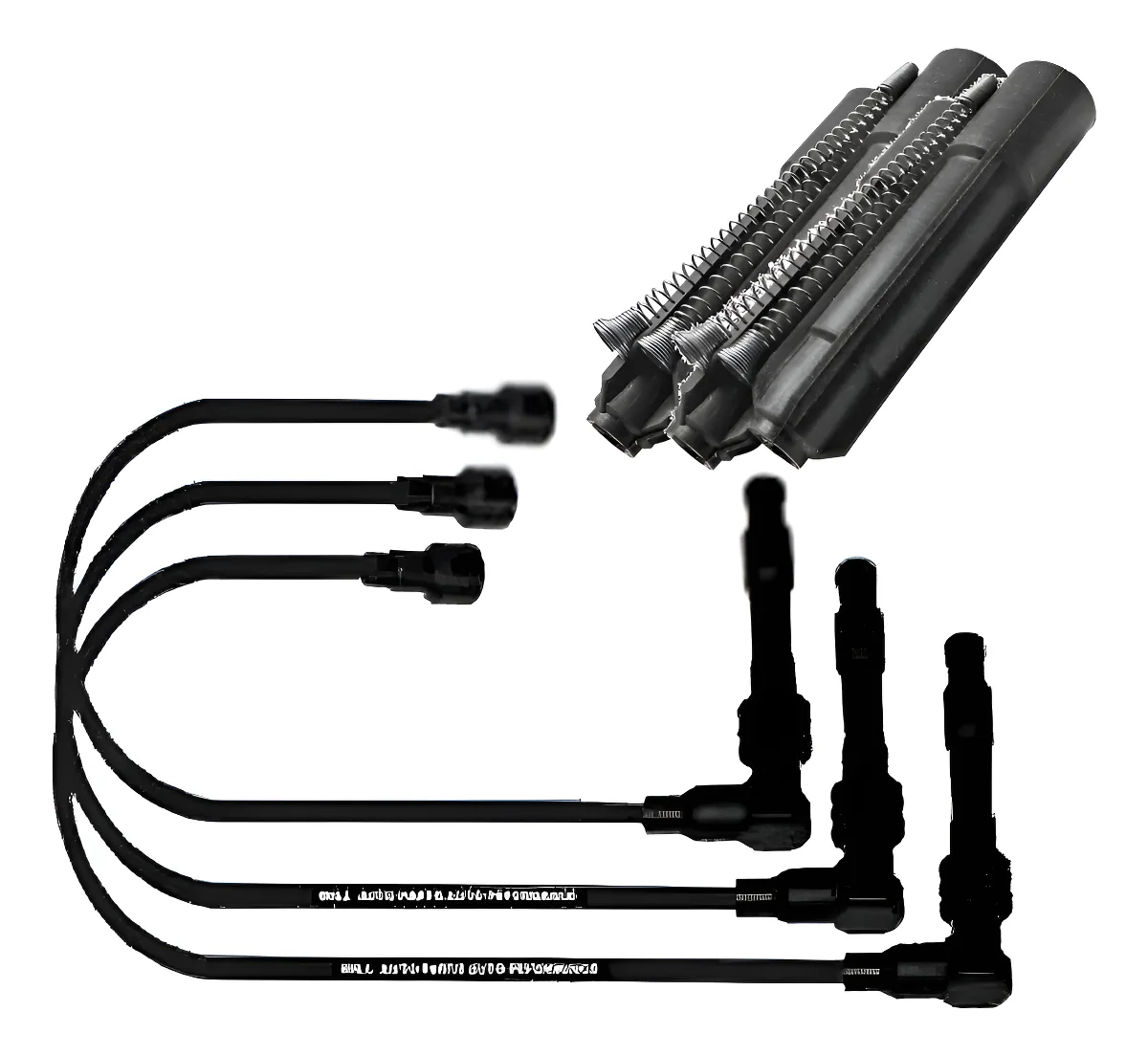 Cabo De Vela Ignição Mercedes C280 V6 + 3 Supres 1993 Á 1998 Preto
