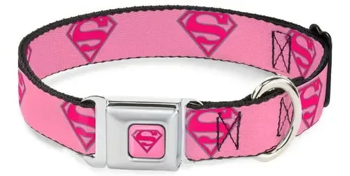 Coleiras Supergirl com fivela para cães