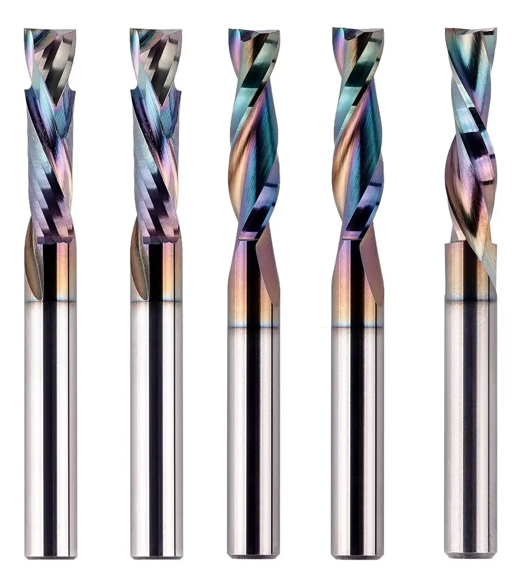 Conjunto De 5 Brocas De Canalização Cnc Revestidas Tac