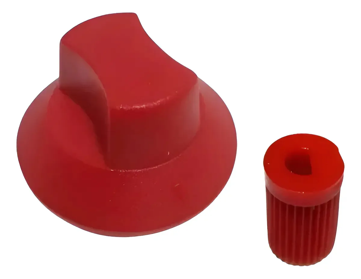 Botão Croydon Chapeira Vermelha Com Adaptador E