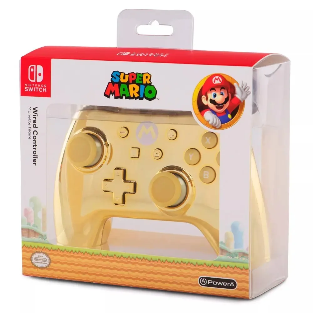 Controle Nintendo Switch Mario Dourado Cor Amarelo