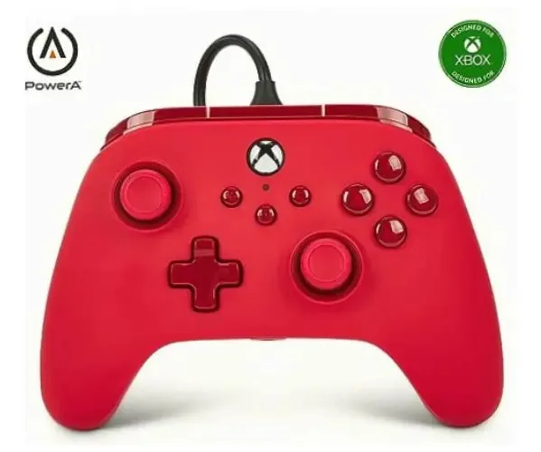 Controlador com fio Powera Advantage para Xbox Series X|s Red