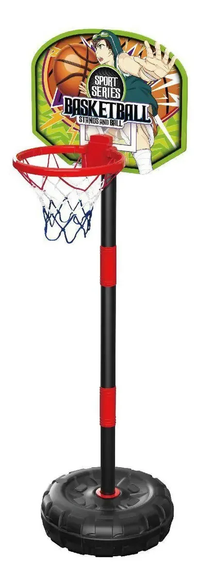Cesta De Basquete Infantil Completa Bola + Bomba + Mastro