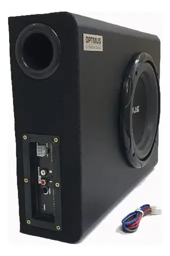 Caixa De Som Amplificada Automotiva Slim Sub 8 Polegadas