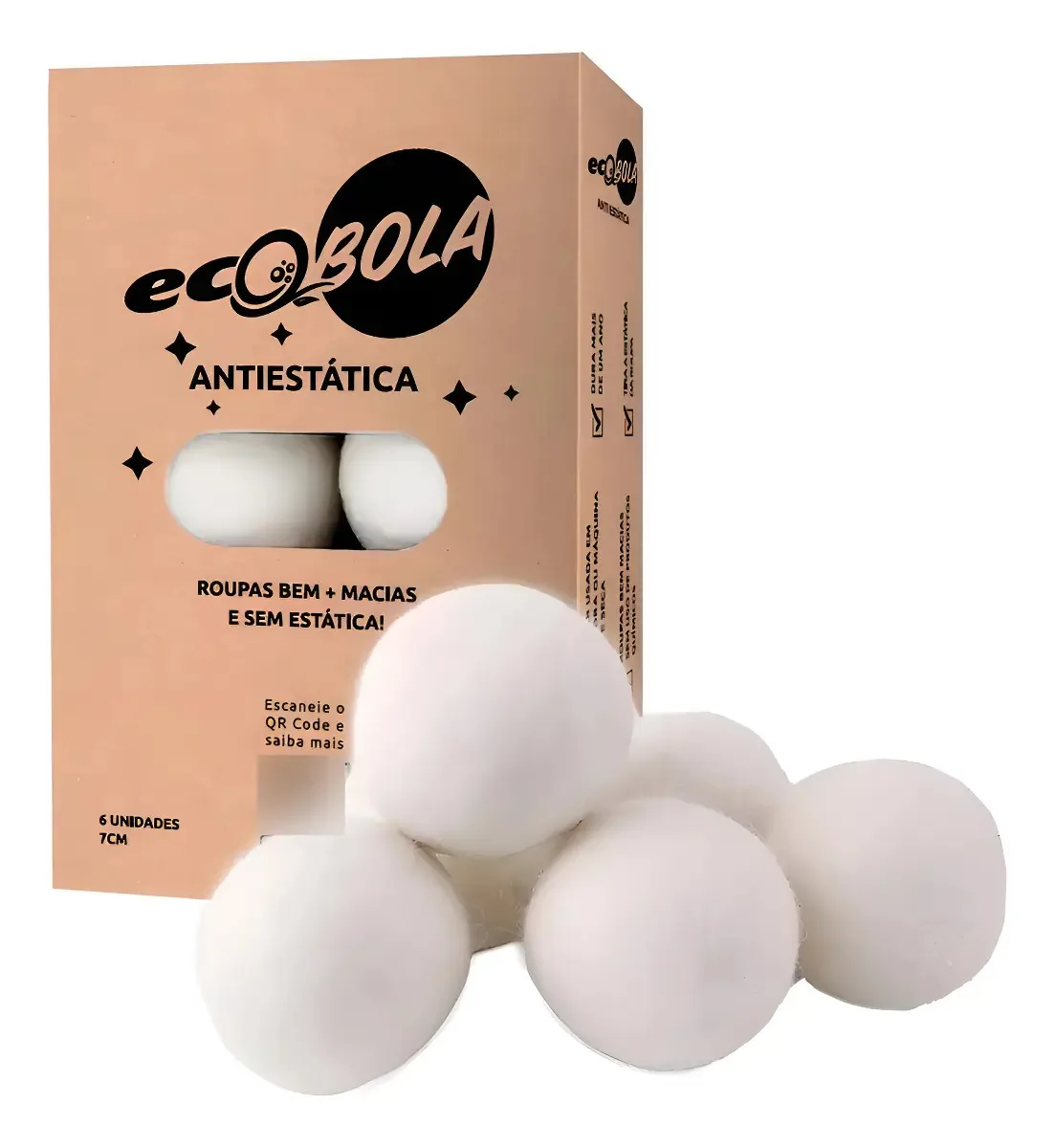Ecobola Antiestática 6un- Akora 100% Lã Da Nova Zelândia