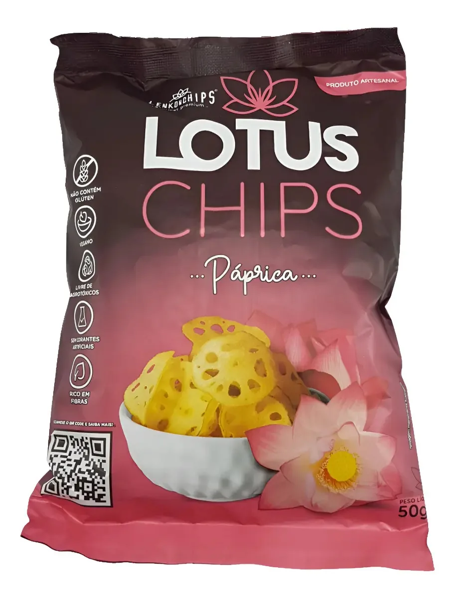 Chips Lenkon Raiz Lotus 50g Paprica