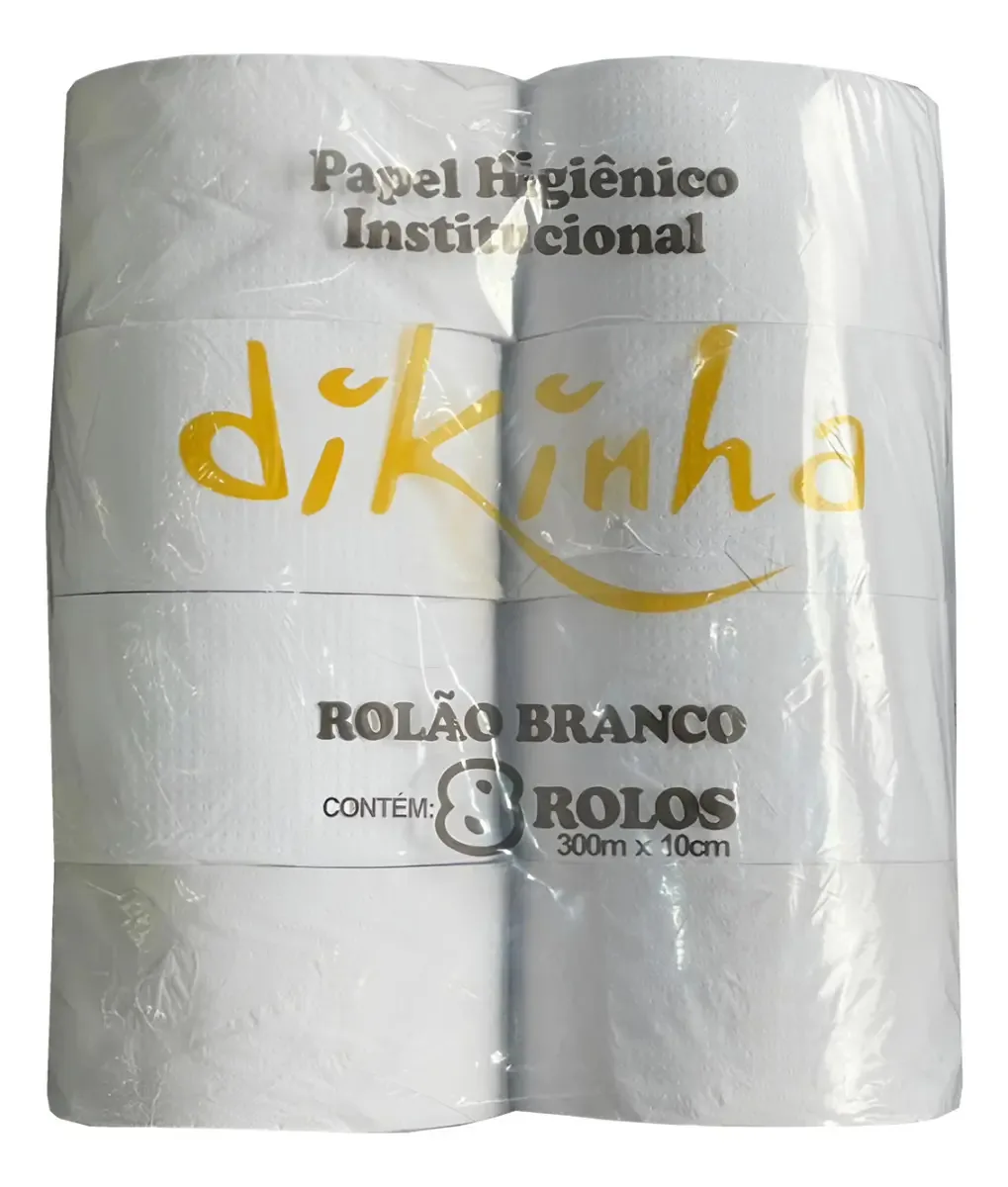 Papel Higiênico Dikinha 300 Metros C/8 Rolo