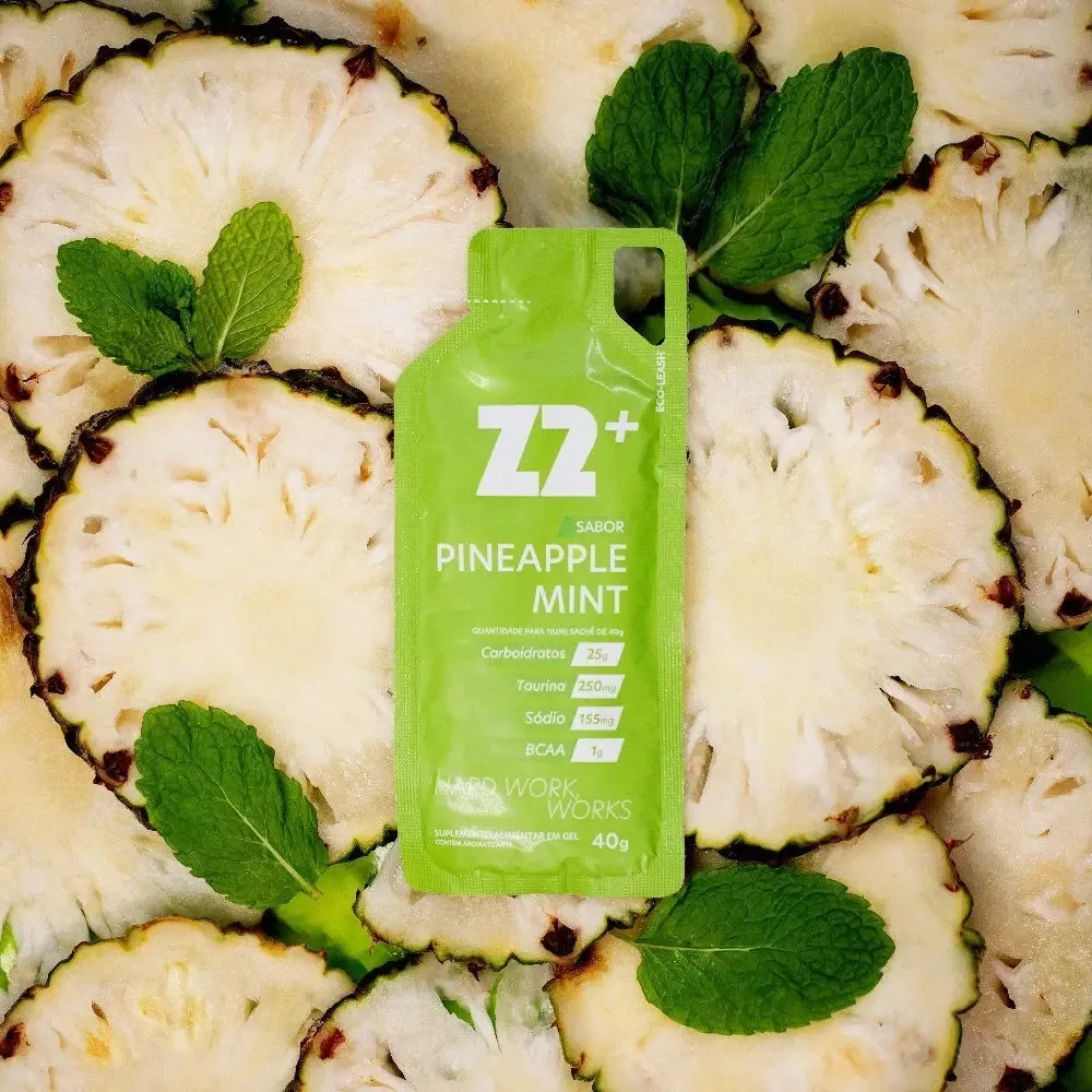 Gel Z2+ 40g Sabor Pineapple Mint Com Bcaa Kit Com 5 Sachês
