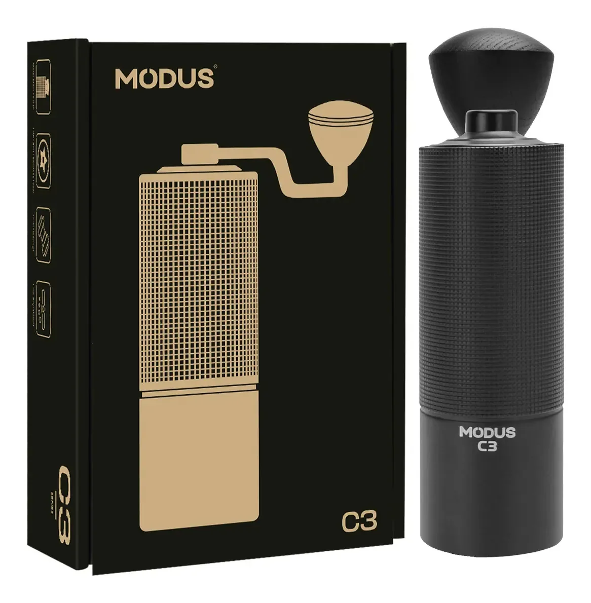 Modus Moedor De Café Inox Com Manivela Manual Cafeteira Grãos 20g