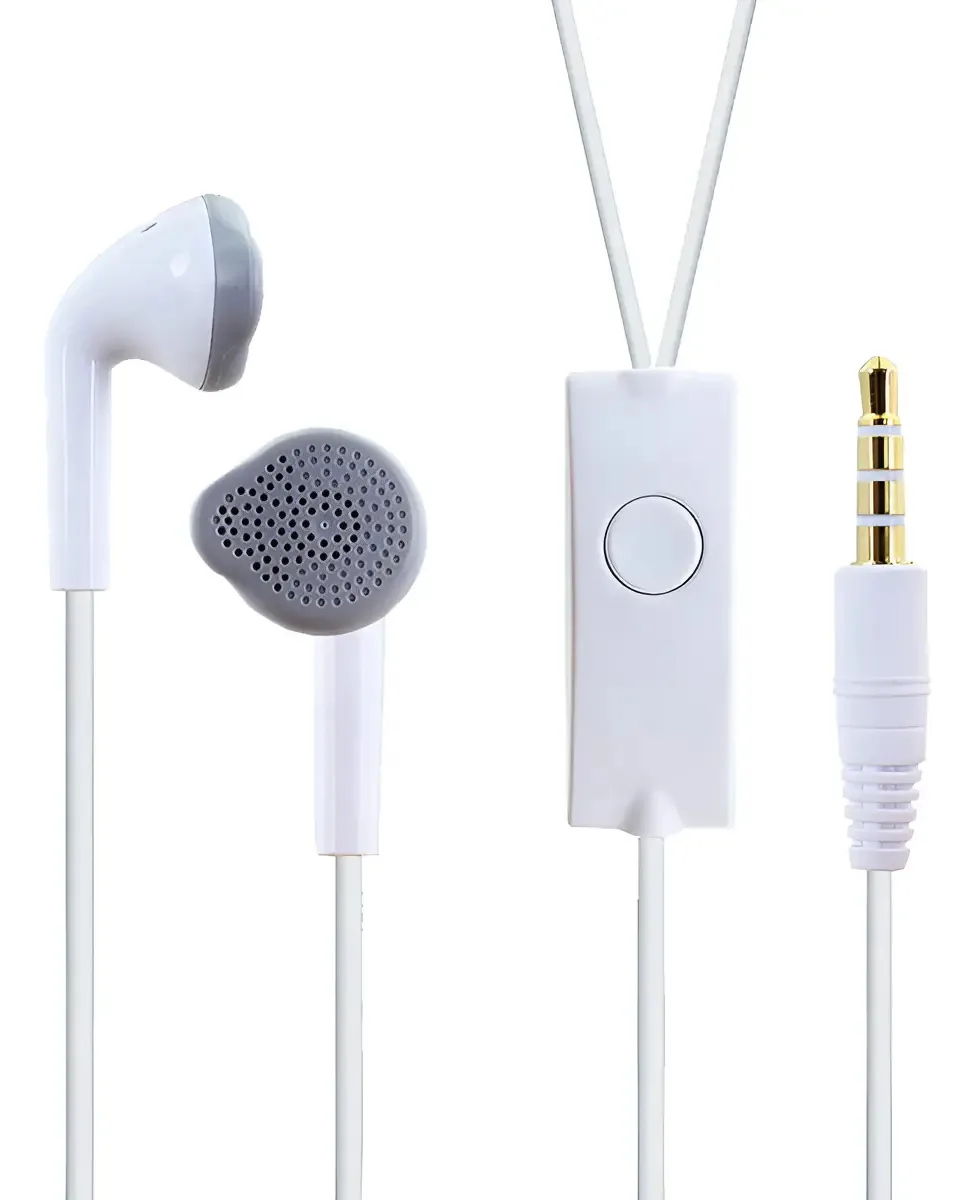 Fone De Ouvido Branco P2 3.5mm Microfone Chamadas Músicas Branco