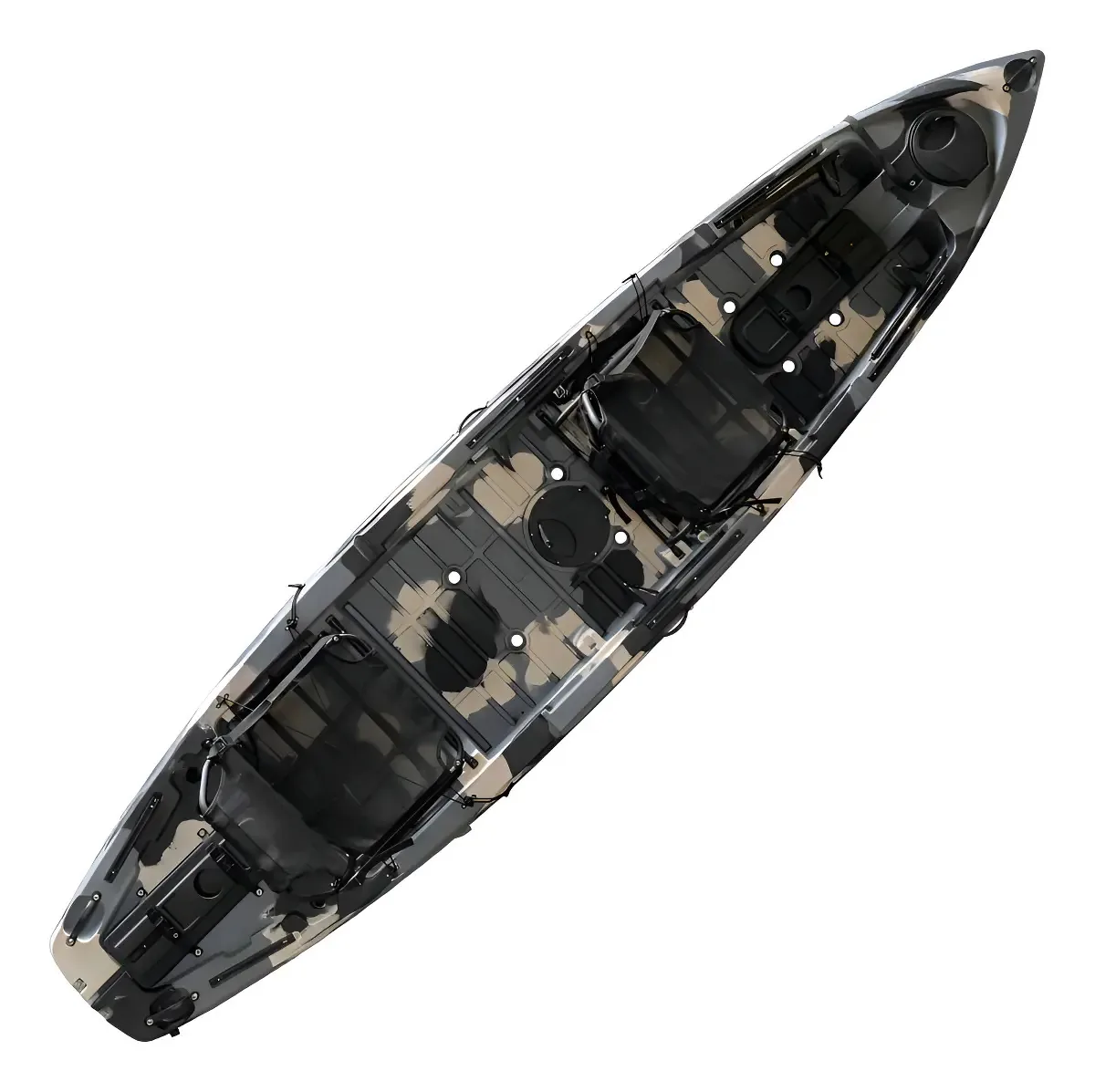 Caiaque Caiman 135 Duo - Hidro 2 Eko Cor Cinza/camuflado