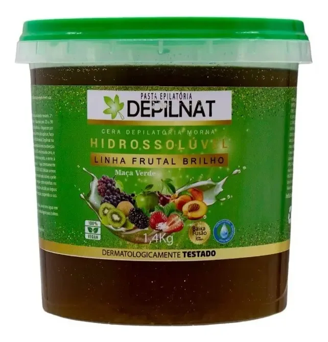 Cera Hidrossolúvel Maçã Verde Depilnat - 1,4kg