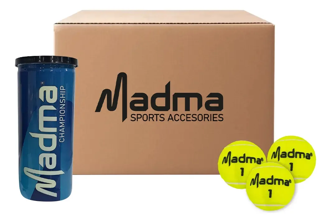 Caixa de bolas Madma Tennis Championship (24 tubos x 3 bolas)