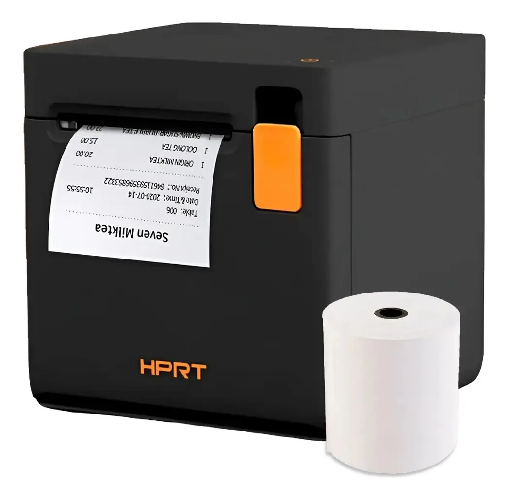 Impressora térmica Hprt Tp585l 58mm Ticker Serial USB Commander Conector de gaveta de dinheiro com 1 rolo de papel térmico